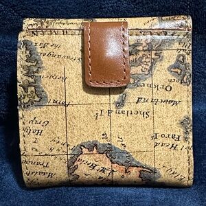 Patricia Nash Reiti bi-fold leather wallet in the European Map print